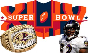 baltimore ravens super bowl 35 super bowl 44 ray lewis super bowl ring diamond gold logo